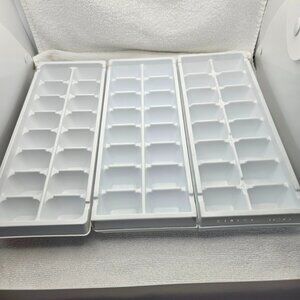 Ice Cube Trays Set of 3 One Gibson Plus Two Unbranded Stackable 16 Cubes White